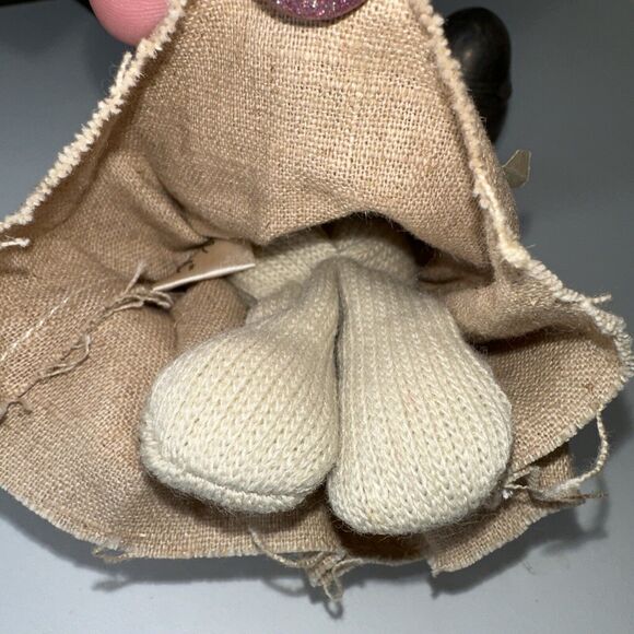 VTG LITTLE LOPS Guardian Angel Bunny Fabric Quilt 1st Ed Collect doll ornament - Picture 4 of 7